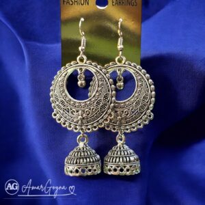 Stylish Oxidized Chaandbali Jhumka for Women & Girls - Image 1