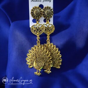 Stylish Oxidized Peacock Stud for Women & Girls - Image 1