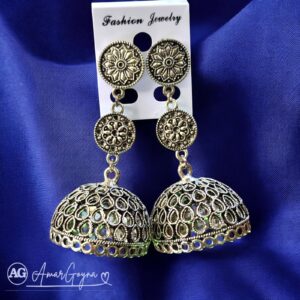 Stylish Oxidized Mini Jhumka for Women & Girls - Image 1
