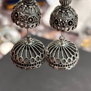 Stylish Oxidized Double Layer Jhumka for Women & Girls - Image 1