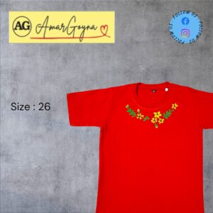 Embroidery T-shirt Red - Image 1