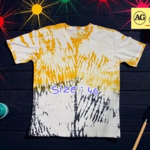 TieNDye Yellow and Grey T-shirt - Image 1