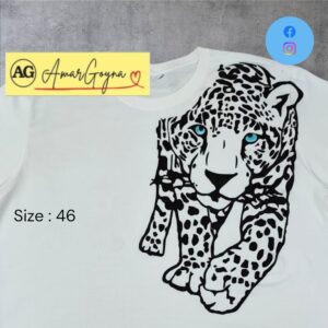 Hand painted T-Shirt with Jaguar on Shoulder - Image 1