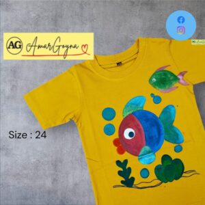 Hand Painted T-Shirt Fish Kids - Image 1