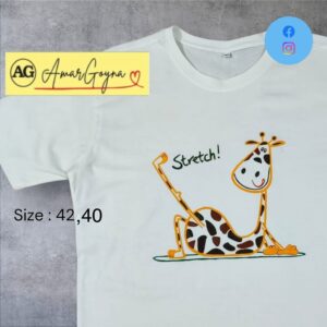 Hand painted Stretch T-Shirt White - Image 1