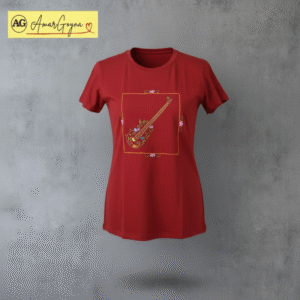 Embroidery T-shirt Maroon - Image 2