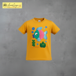 Hand Painted T-Shirt Fish Kids - Image 3